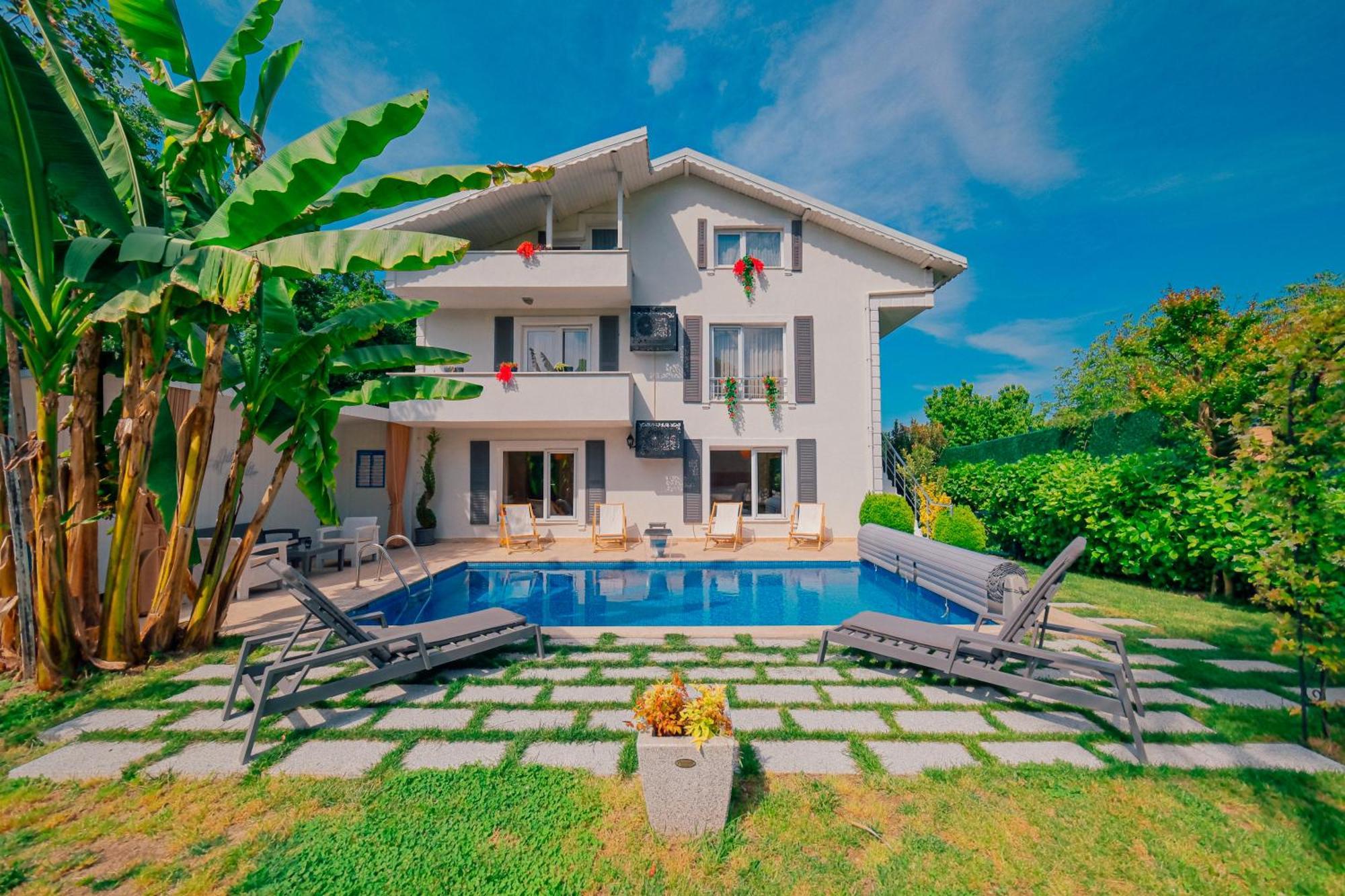 Villa Atlas Muhafazakar Havuzlu, Mustakil Genis Bahceli Сапанча Экстерьер фото