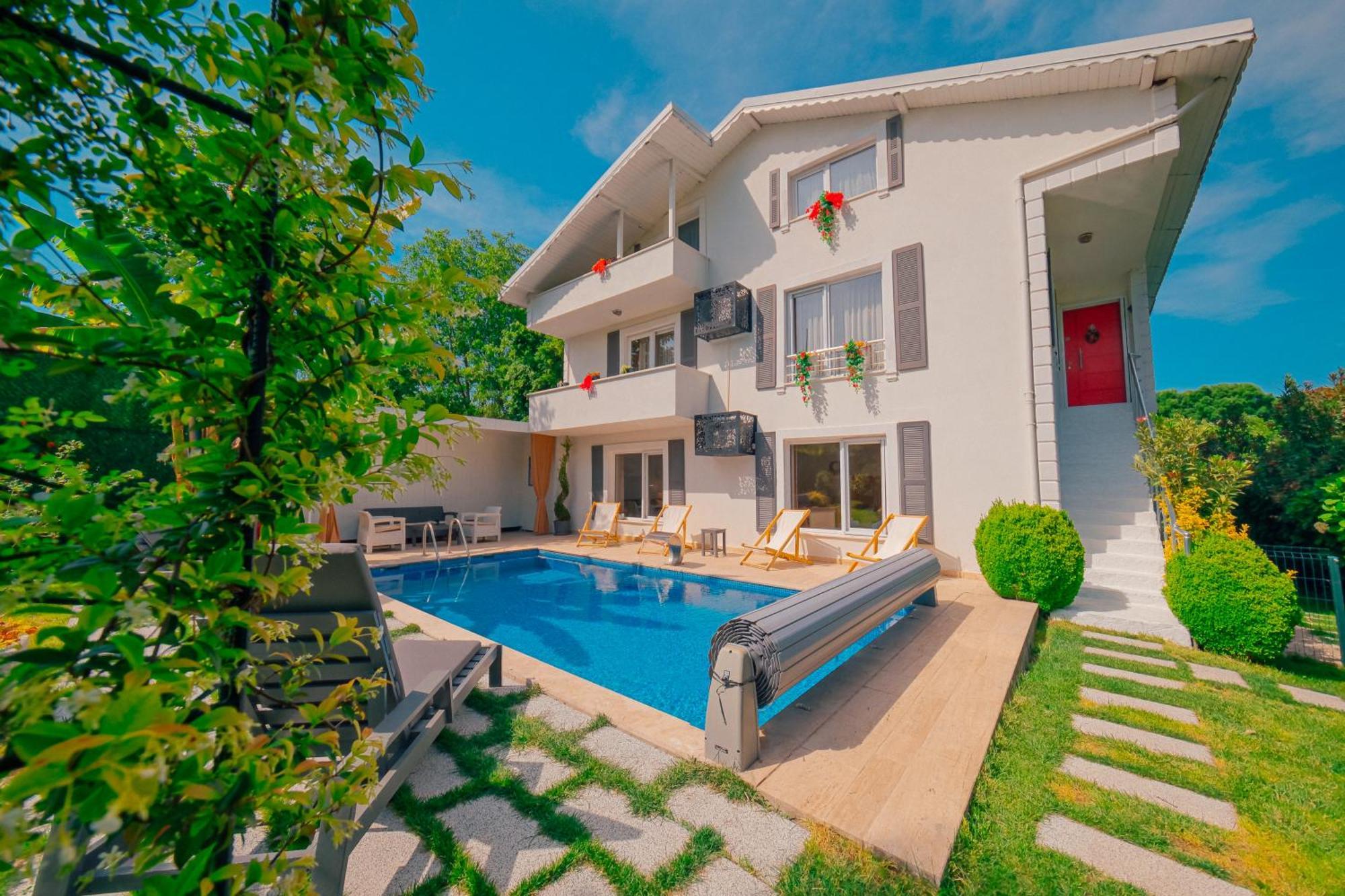Villa Atlas Muhafazakar Havuzlu, Mustakil Genis Bahceli Сапанча Экстерьер фото