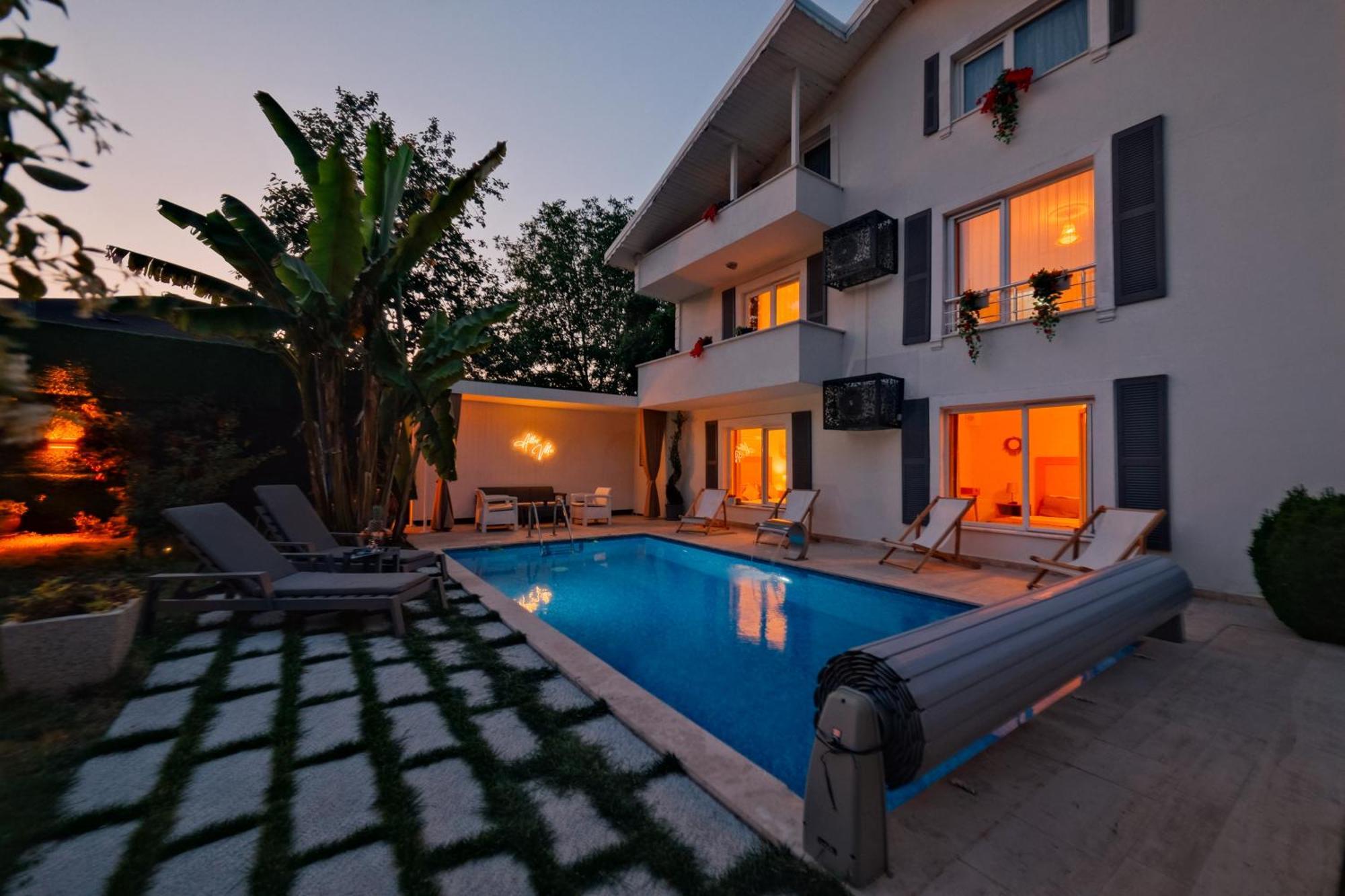Villa Atlas Muhafazakar Havuzlu, Mustakil Genis Bahceli Сапанча Экстерьер фото